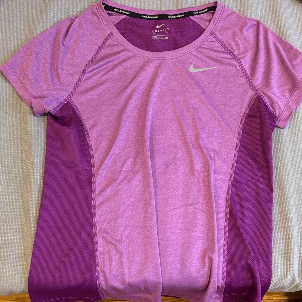 Nike Women's Lavender and Plum Short Sleeve Tee